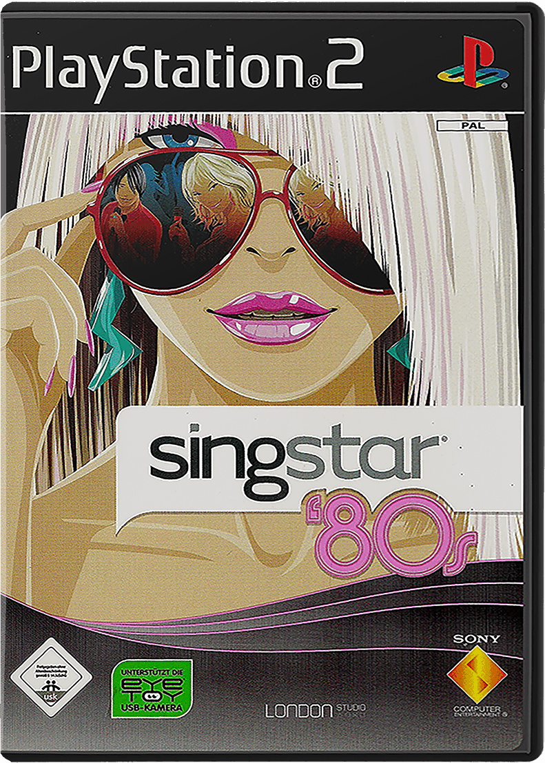 Singstar 80s box art for Playstation 2